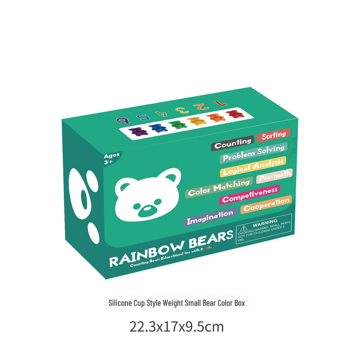 Rainbow Counting Bear Set - Montessori Education Aid for Kindergarten