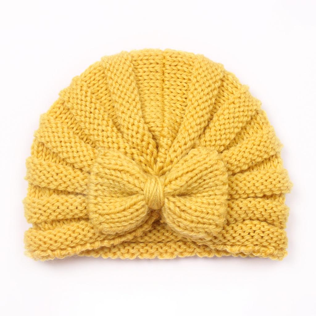 New Autumn/Winter Baby Bow Knitted Wool Hat - European and American Style