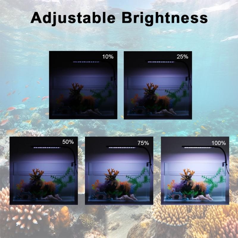 High Efficiency LED Full Spectrum Aquariums Light Clipon Lamp For Fishtanks Condition Enhancement Landscape Accessory