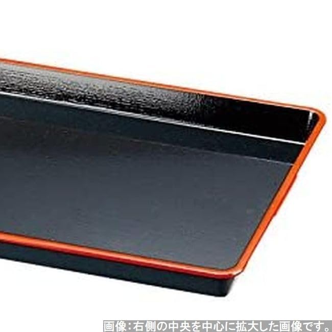 Made in Traditional ABS Fabric with Side Black and Size SL J-kitchens Placemat, Tray, Japan, Beauty, 2-Shaku Strips, Red,