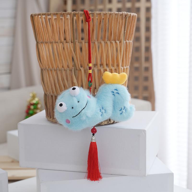 

Exquisite Plush Soft Snake Mascot 14cm In Vibrant Traditional Colors Perfect For Home Or Office Decoration Blue Snake