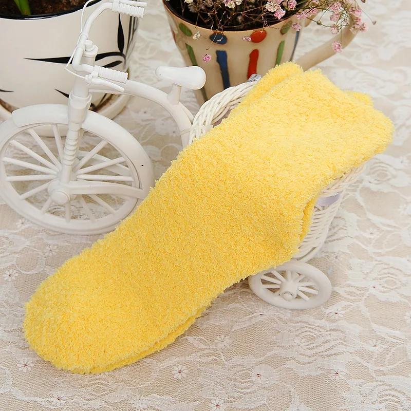 1 Pairs Cute Mink Velvet Socks for Women Girls Autumn and Winter Thicken Thermal Coral Velvet Sleep Plush Floor Plush Socks