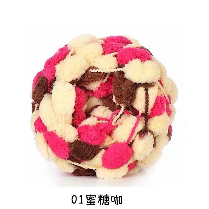 Big Ball Wool Diy Hand-Woven Sofa Car Seat Cushion Floor Mat Thick Bobo Ball Pearl Wool Ball Polyester&none&1&normal twist