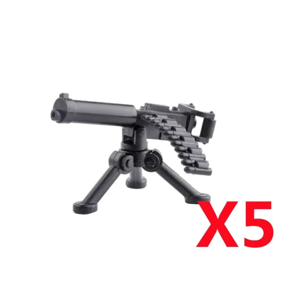 Vojenský MOC Stavebnice zbraní Těžký kulomet Gatling M19 NSV Figurky Dělostřelectvo Odminovací Pistole Kulka Hračka Dárek K013