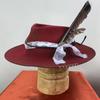 Wollen Fedora's Panama Hoed Exotische Distressed Homburg voor Dames Heren Foto Requisieten Western voor Podium Live Show Hoofddeksel