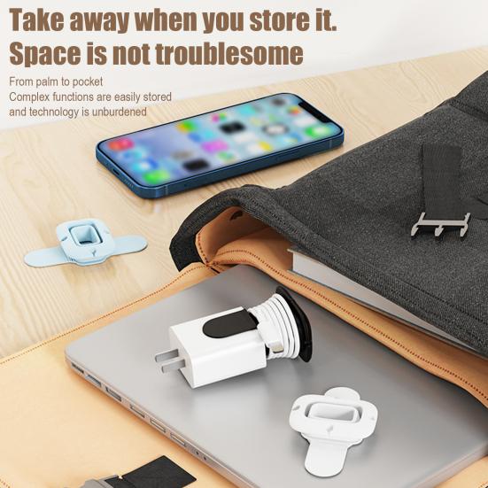 Retractable Charger Cable Winder Tangle-Free Universal Charger Power Data Cord Organizer Silicone Cable Holder Charging Wire Saver