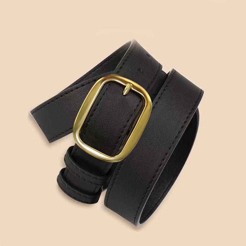 

elt ew omen s eather ersatile rendy ashion Belt ummer Black Women s ecorative Jeans Belt 105 чорний