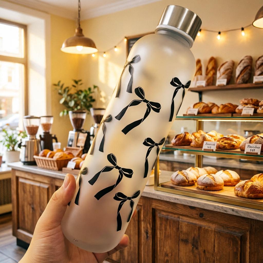 Korean Style Large Capacity Straw Water Bottle - Cute, Portable, for Women, Men, and Students