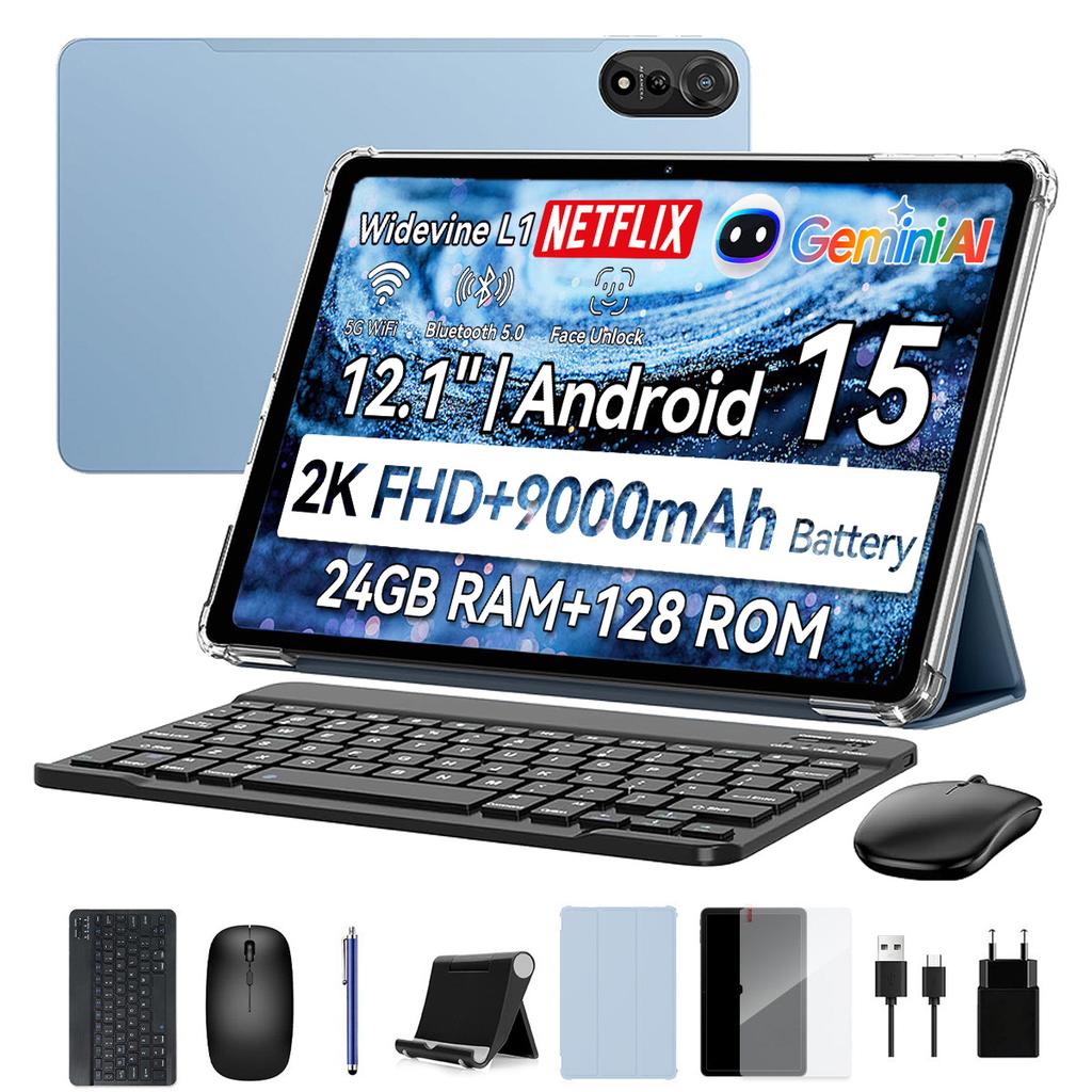 Blackview MEGA 2 Android 15 4G Tablet 12 inç 24GB/36GB RAM 256GB ROM Widevine L1