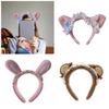 Women Hairband Bowknot Bear Furry Birthday Party Photo Booth Props for Girls