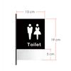 Door Sign Double Side Mounted Restroom Reminder Sign Men's And Women's Bathroom Instruction Sign Hotel WC Toilet Signage