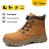 Men’s Four-Season Steel Toe Safety Boots: Anti-Smash, Anti-Puncture, Wear-Resistant, Comfortable High-Top Work Shoes