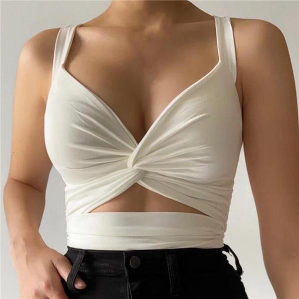 Acheter Débardeur à la mode pour femmes, cravate extensible avec