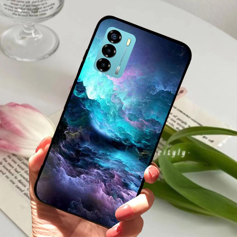 For ZTE Blade V40 Vita Case 8045 6.75" Animal Cartoon Soft Silicone Funda for ZTE Blade V40 Vita Phone Cover V40Vita Black Coque