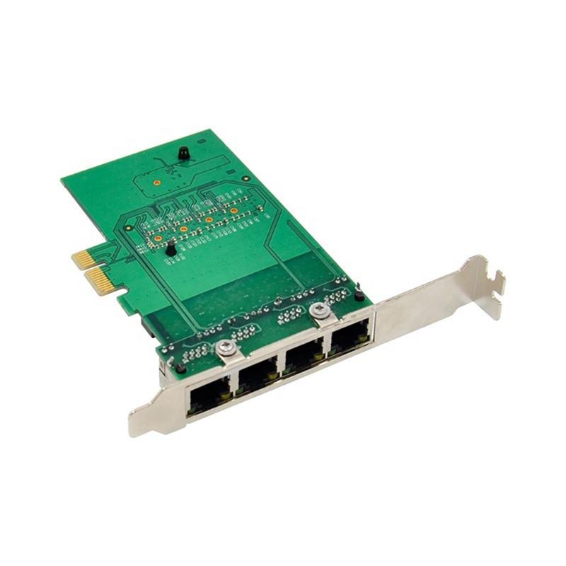 For  82576 4 Ports PCI-E 1 Gigabit  Card PCI for Press Thernet Apter 1000Mbps Support for  98se