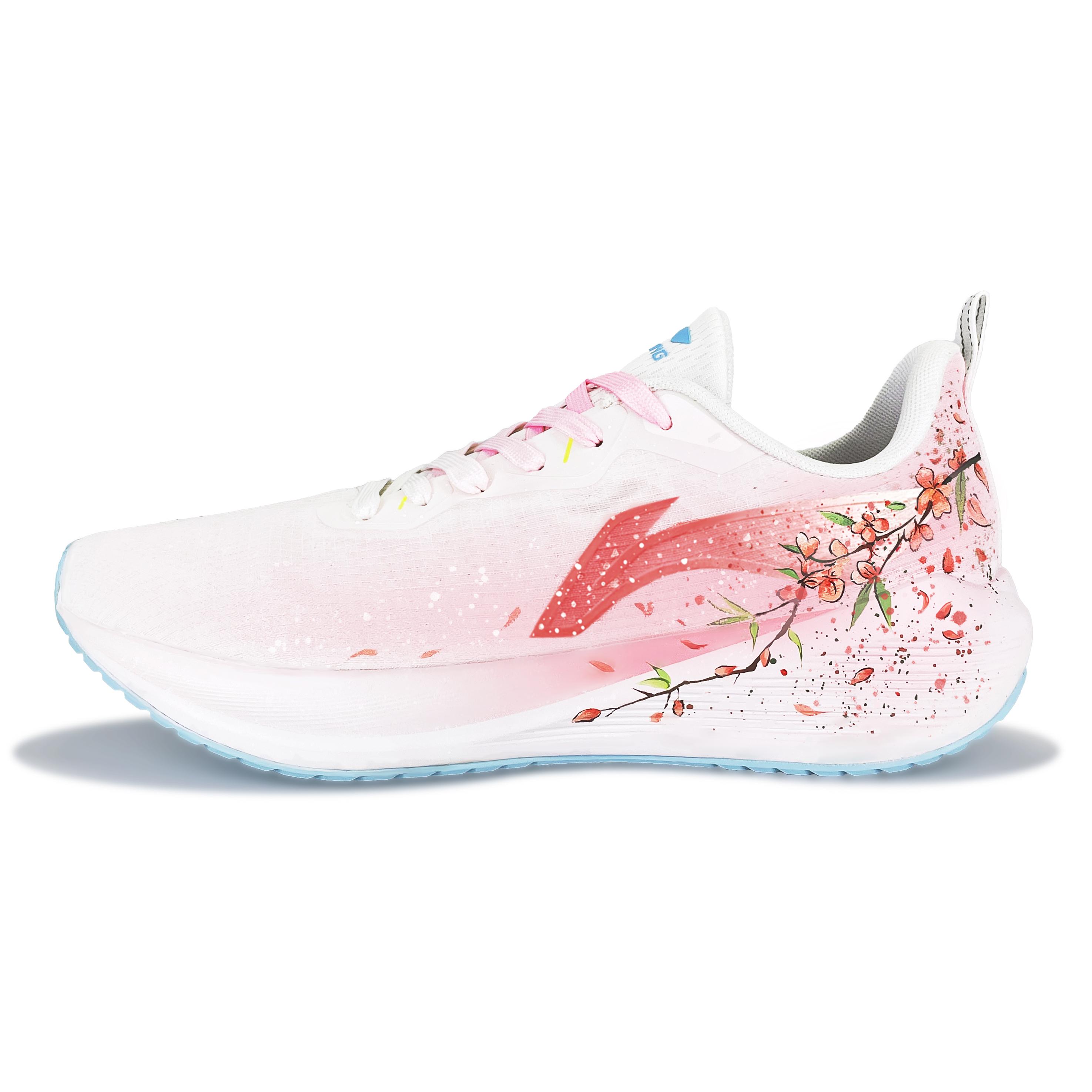 Li Ning Wuyue Амортизирующие Нескользящие Дышащие Низкие Повседневные Беговые Кроссовки Мужские Цвет Вишневый Цвет Розовый ARST003-1(Команда771-) 39