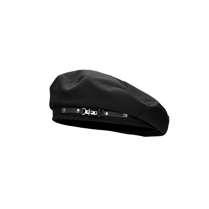 

1 шт. ремень с двойной пряжкой, цепочка, берет, металлическая пряжка, берет, женская британская ретро повседневная шляпа художника, альпинистский шарф