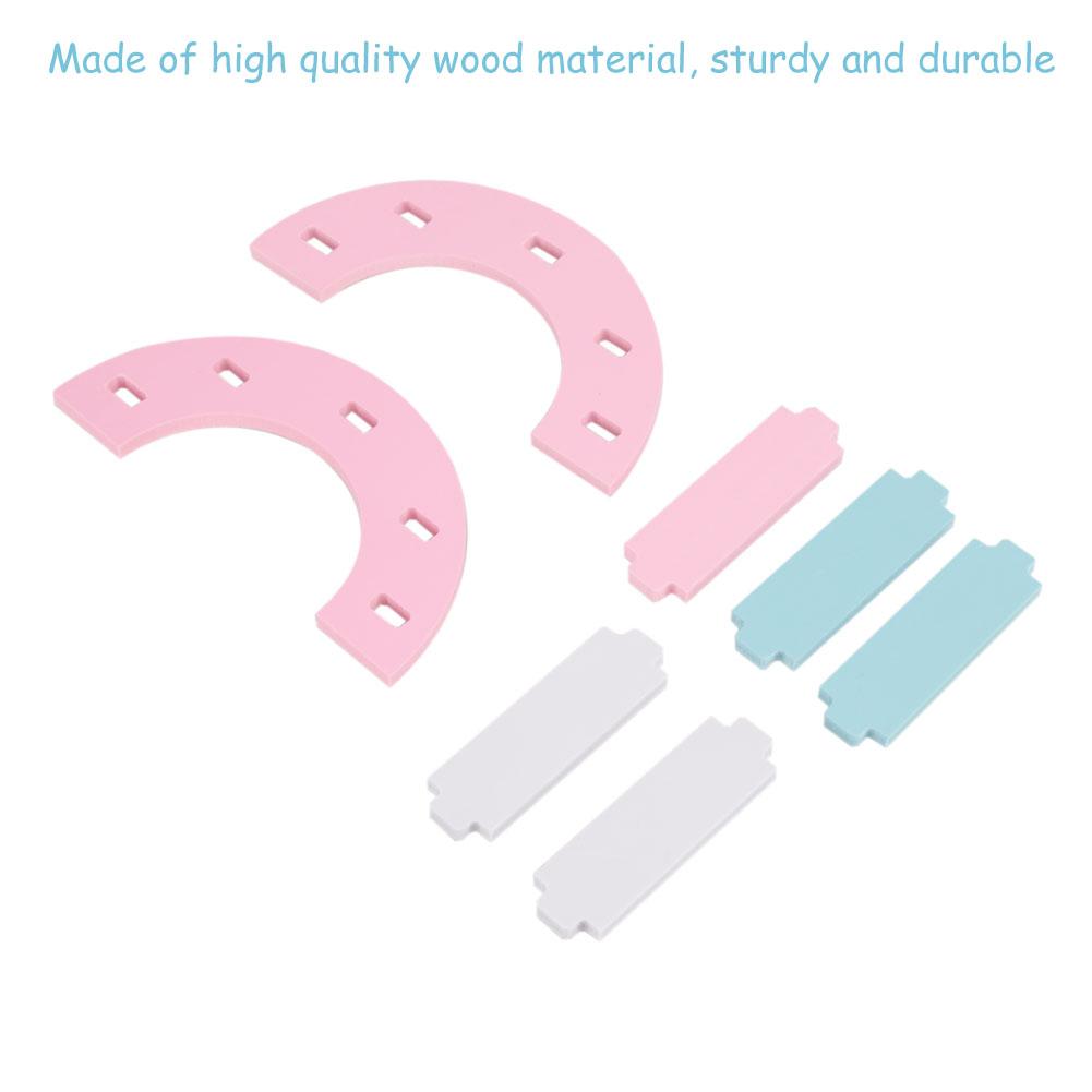 Wooden Hamster Play Bridge Toys   Seesaw Activity Cage for Pet Guinea   Mice Pink