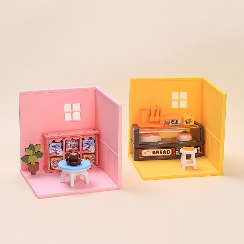 1:12 Miniatura de Casa de Muñecas Plástico Mostrador de Bar Decoración de Escena de Casa de Muñecas DIY Muebles de Cocina Juguete para Niñas Regalo