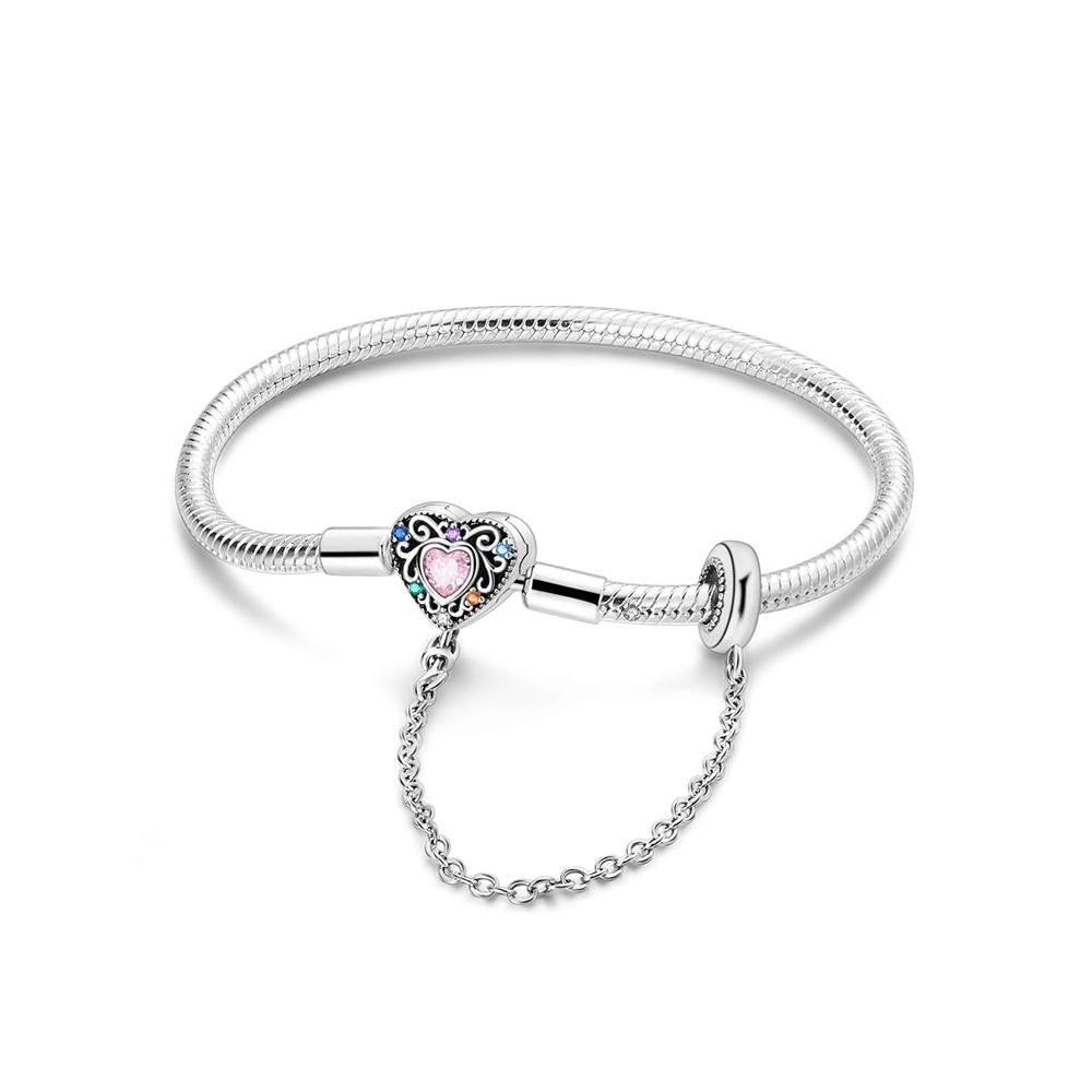 

Hot Sale 925 Sterling Silver Original Bracelet Trinkets Fit Fine Charm Beads Fashion Beads Women Femme Bracelet Jewelry 2025 17cm