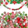 Random size quantity Christmas wooden beads Christmas wooden beads Christmas round beads Winter pine round beads natural wood