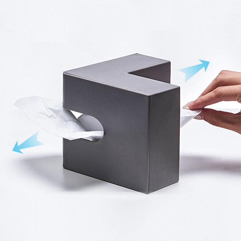 1PC Paper Holder High-value Tissue Creative Box Simple Creative Modern L-shaped Nordic Japanese Instagram 13.5x8x5cm