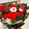 1Pc Christmas Bouquet Finished Pure Handmade Wool Flower Nobesong Holly Gift Hand Bouquet