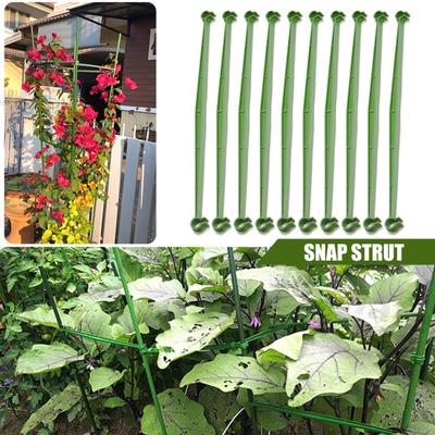 10 Pezzi Connettori per Grigliato per Piante Flessibili Robusti Resistenti alla Ruggine Supporto Asta di Collegamento in Plastica Espandibile Gabbia per Pomodori Verdure da Giardino Palo Braccio Giardino