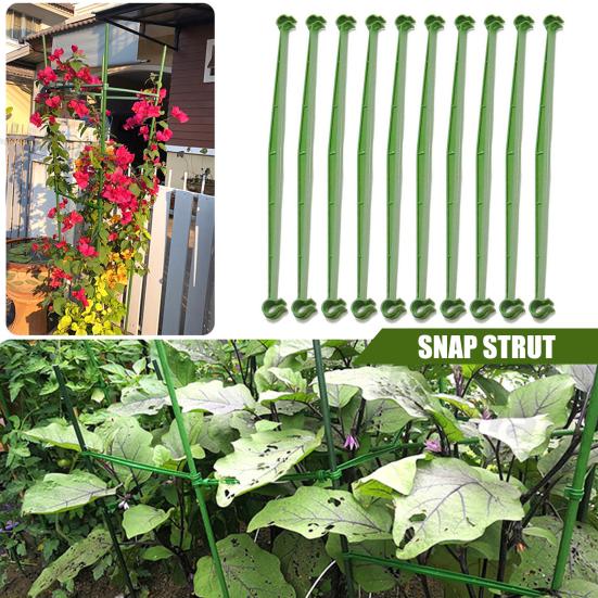 10 Pezzi Connettori per Grigliato per Piante Flessibili Robusti Resistenti alla Ruggine Supporto Asta di Collegamento in Plastica Espandibile Gabbia per Pomodori Verdure da Giardino Palo Braccio Giardino
