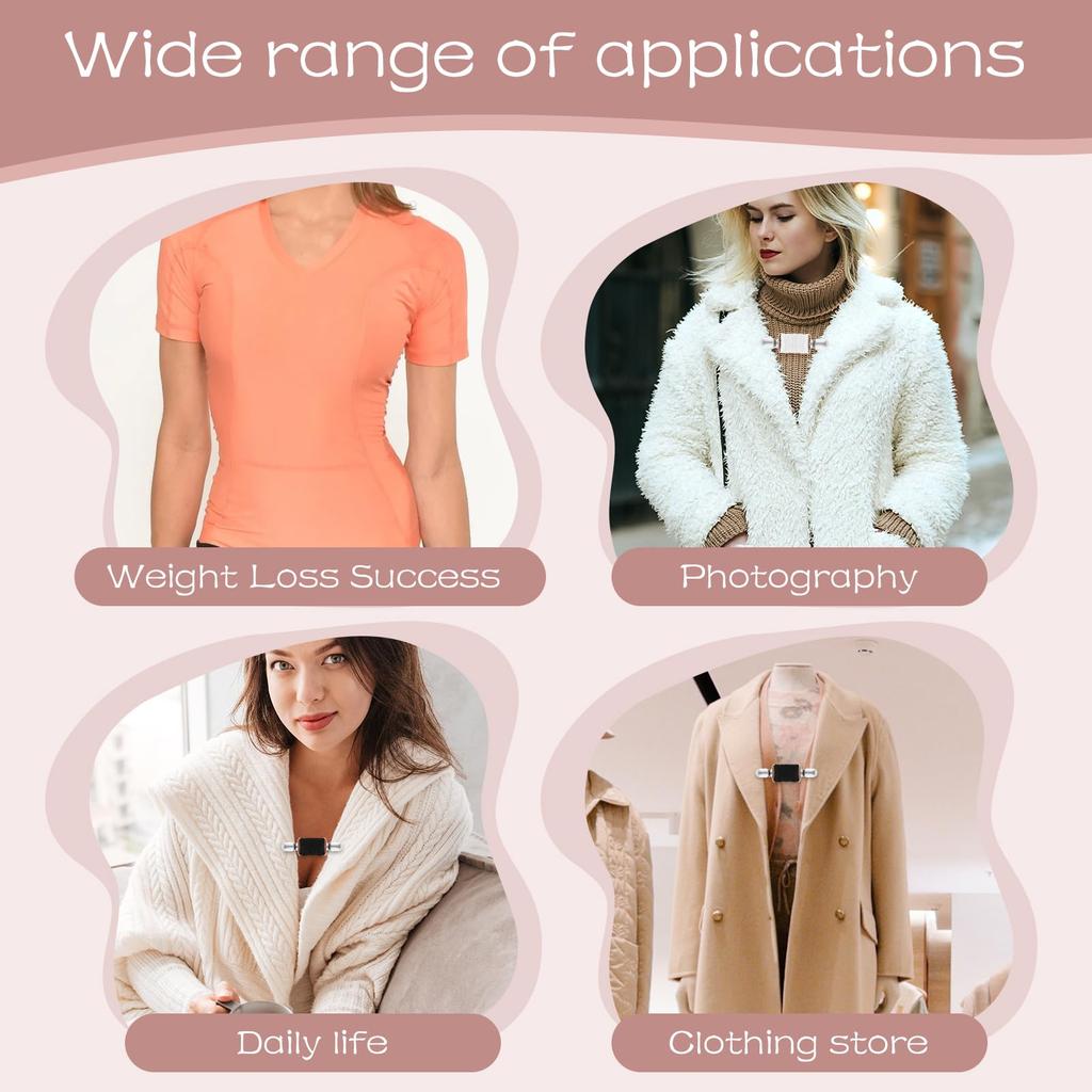 Adjustable Back Cinch Clips - Waist Cincher/Sweater/Shawl Clips for Women, Seamless Elastic Tightener