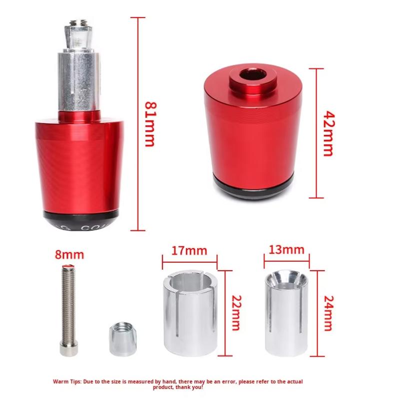 1 Pair Motorcycle Modification Accessories Handlebar and End Plug Thick Fixed Wear-resistant Balance Protection Universal Model 145