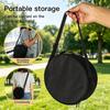 Oxford Cloth Storage Bag Multi-Purpose Portable Round Crossbody Handbag Large Capacity Wig Hat Organizer Pouch