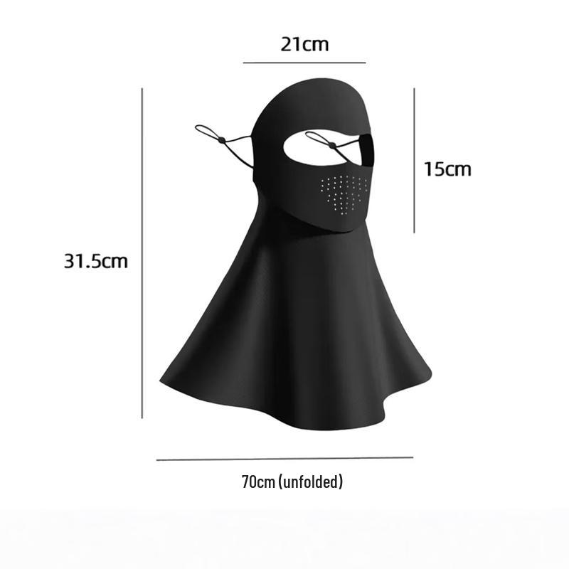 Muqingqing UV Protection Ice Silk Face Mask with Neck Guard