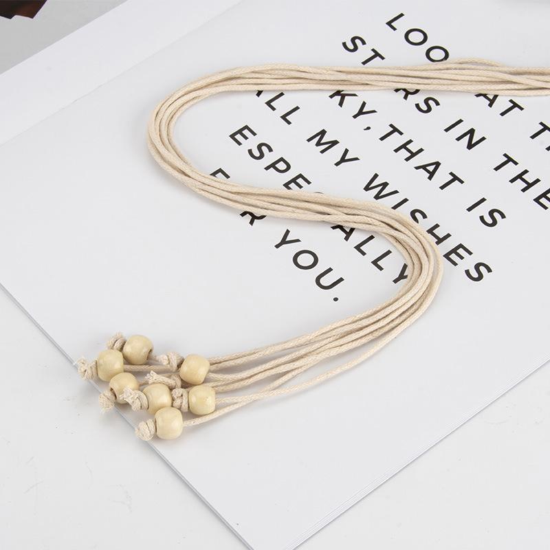 Bohemian Hand-woven Waist Chain Abacus Coconut Shell Beaded Decorative Dress Women's Waist Rope Ethnic Style Waist Belt