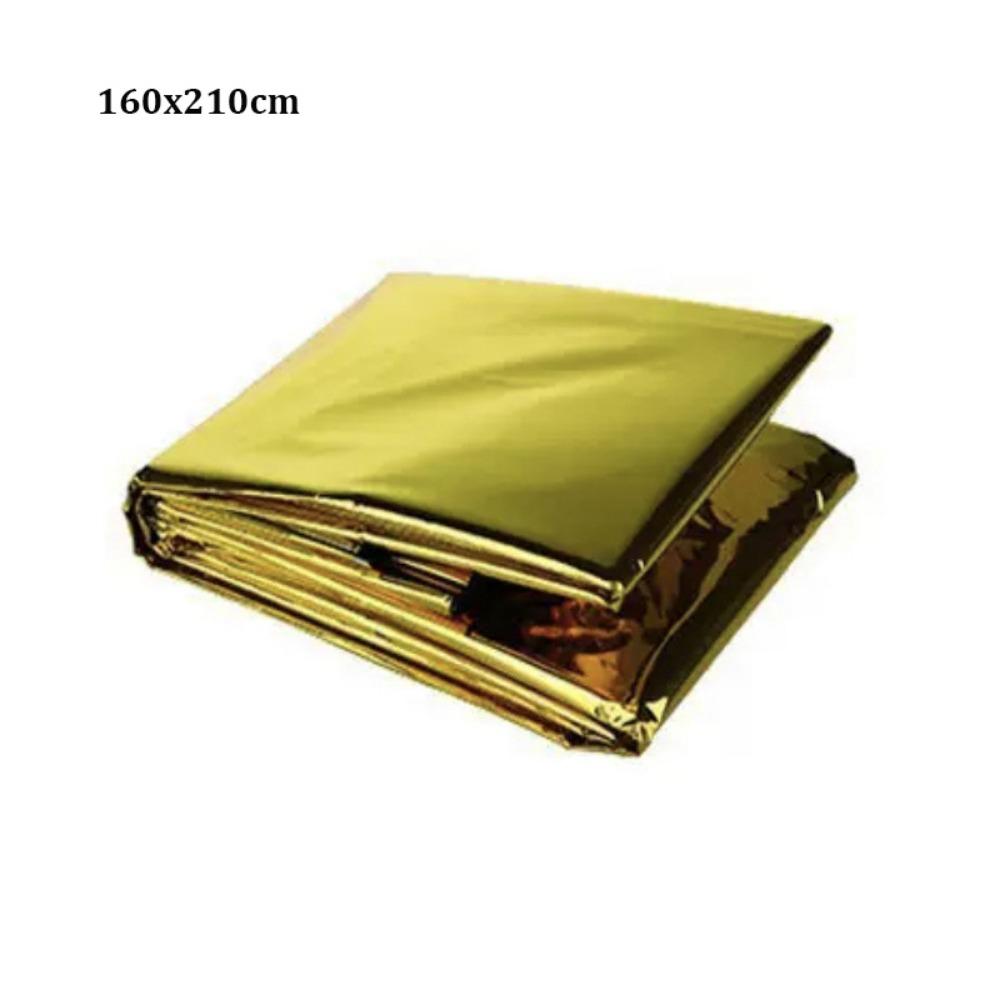

Waterproof Emergency Survival Blanket 2 Colors Foil Thermal Blanket For Hiking Camping Gold 160x210cm
