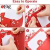 Holiday Money Gift Box Christmas Cash Envelopes, 6 Slots Foldable Holder, DIY Envelope Card Booklet for Xmas Parties, Family Gatherings Greeting
