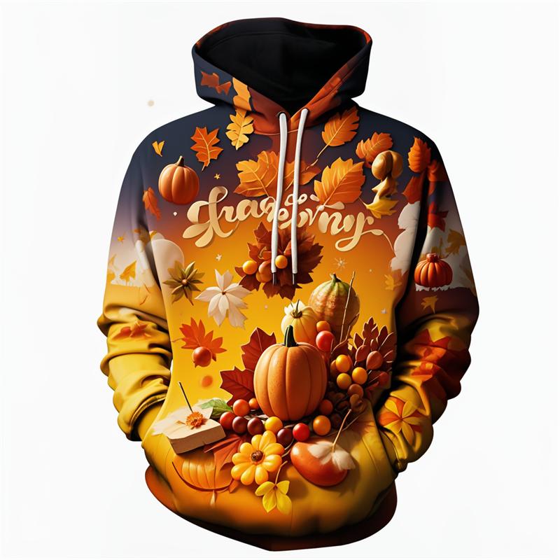 

День благодарения 3D принт тыква мужчины/женщины уличные толстовки толстовки Happy Turkey Day свитера осень милый подарок для детей 6XL