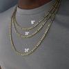 Golden 4mm Figaro Chain Necklace Unisex Fashion Hip-Hop Punk Style Trendy Jewelry 60cm