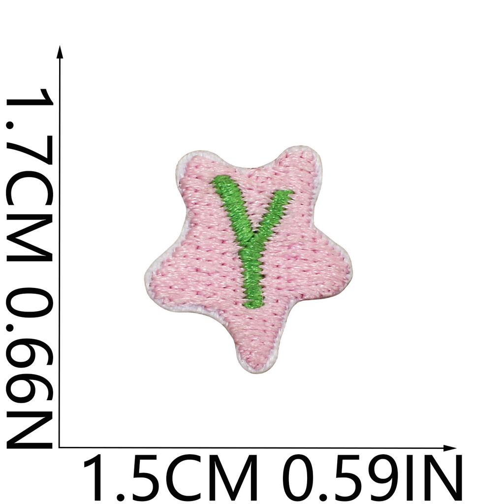 English Letter Embroidery Cloth Sticker Small Size Diy Pendant Decorative Patch Sticker Love Star Letter Embroidery Chapter Boy