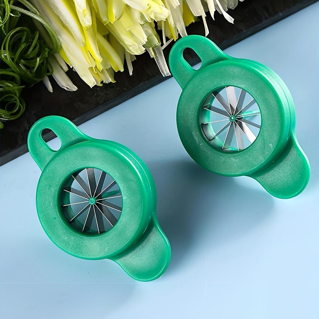 1pc Stainless Steel Manual Onion Chopper - Easy-to-Use, No Power Needed, Durable Kitchen Gadget for Quick & Precise Green Onion & Garlic Shredding,