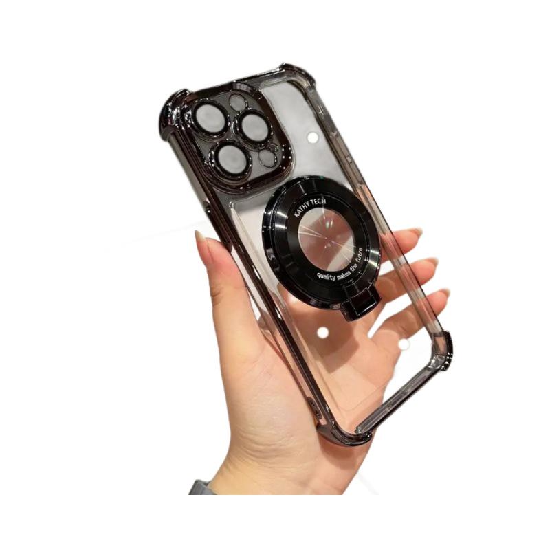 Magnetic Electroplated Transparent Protective Case for iPhone 17/16/15/14 Pro Max
