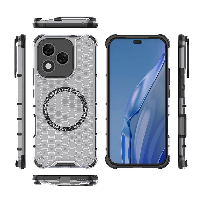 For Honor 400 Lite 5G Case Compatible with MagSafe WANLONFENG FC Series TPU+PC Phone Cover with Tempered Glass