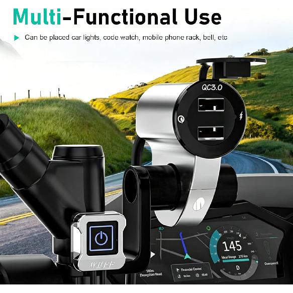 1 PC Motorcycle Conversion Bracket, Aluminum Alloy Motorcycle Mirror Mount Extension Bar, Stable Durable Handlebar Extender Bracket, Universal for