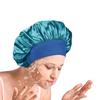 New Satin Wide Brim Nightcap Silky Bonnet Hair Wrap For Sleeping Sleep Cap With Elastic Soft Band Styling Cap Wash Face Nightcap