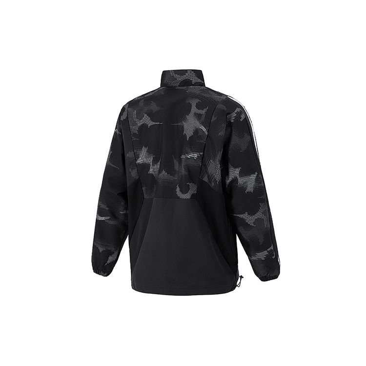 Adidas Wv Newblock Camouflage Stand Collar Jacket Men Jackets Black H40236