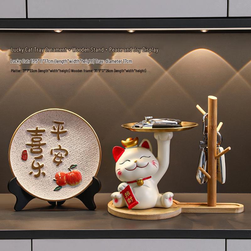 Cat Figurine - Perfect for Home Entry, Living Room, Wine Cabinet, or Shoe Cabinet Decoration; Ideal Housewarming Gift