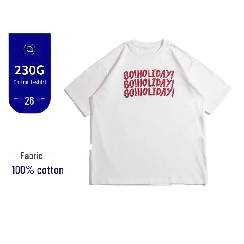 

Men s American Heavyweight Pure Cotton Short Sleeve T-Shirt - Salt-like Outfit, Round Neck, Perfect for Summer OOTD. M (100-120 pounds)