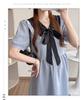 2026 Summer College-Style Maternity Dress with Doll Collar – Slimming, Flaw-Concealing, and Mid-Length Design