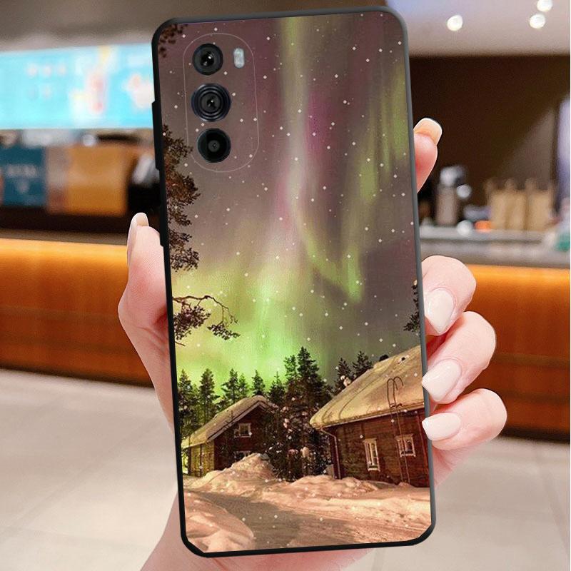 Phone Case For Motorola Edge 50 40 Pro 60 50 40 30 Ultra Neo Fusion Moto G85 G72 G53 G54 G84 G13 G32 Snow Winter