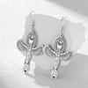EUEAVAN Goddess Isis Wings Earrings Stainless Steel Ancient Egyptian Ankh Cross Eye of Horus Earrings for Women Jewelry Gift